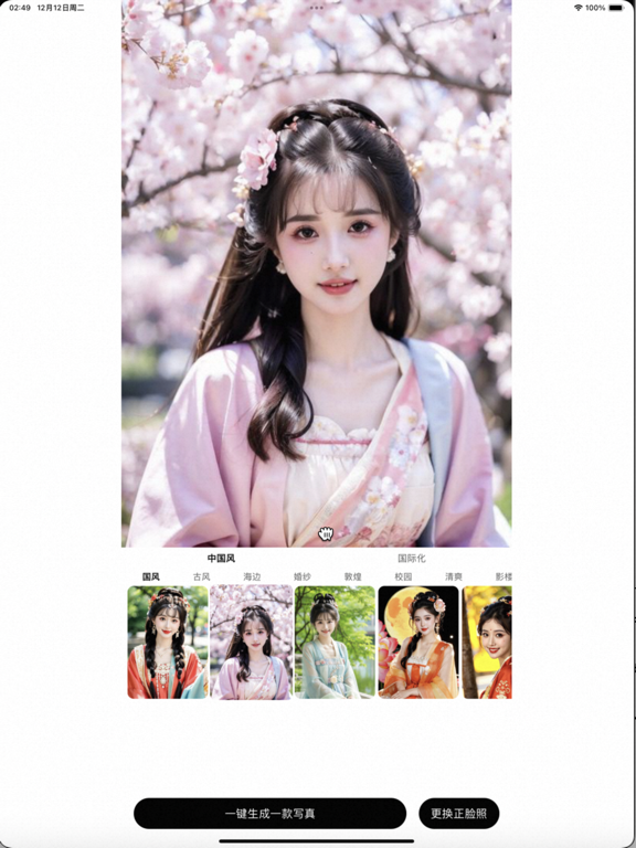 72写真-ai换脸软件变装壁纸美图秀猫轻千颜趣咔叽智能相机拍