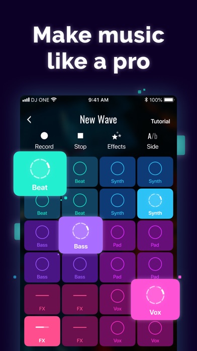 Dj ONE: 音乐和节拍制作器 在鼓机上跳动