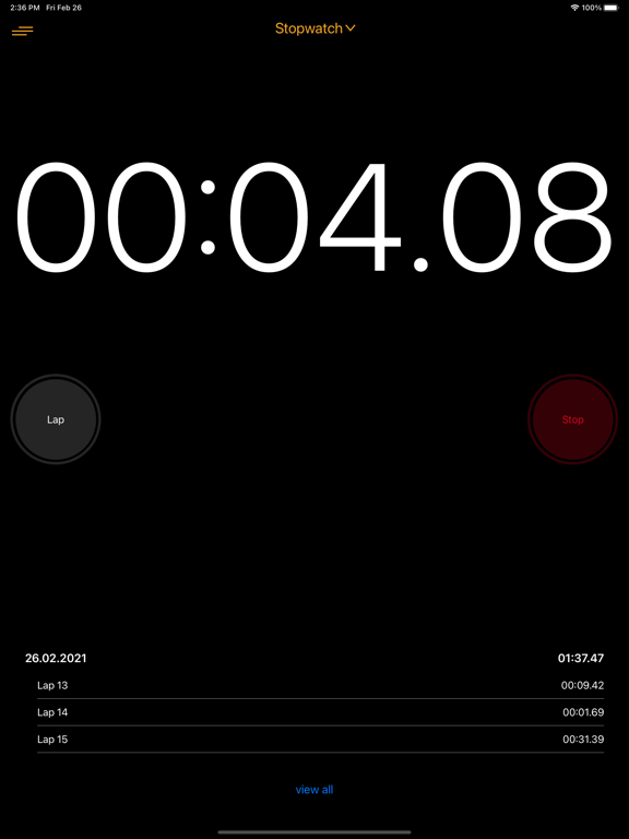 运动和工作秒表