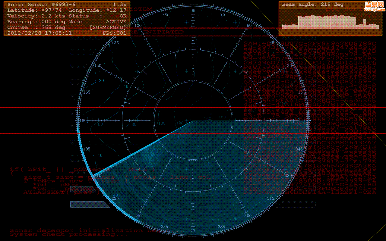 电脑动态雷达桌面屏保下载