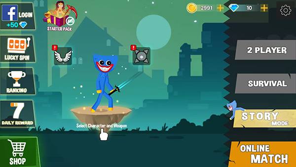 波比vs火柴人游戏(Stickman Fighting Supreme)v1.0.30 最新版