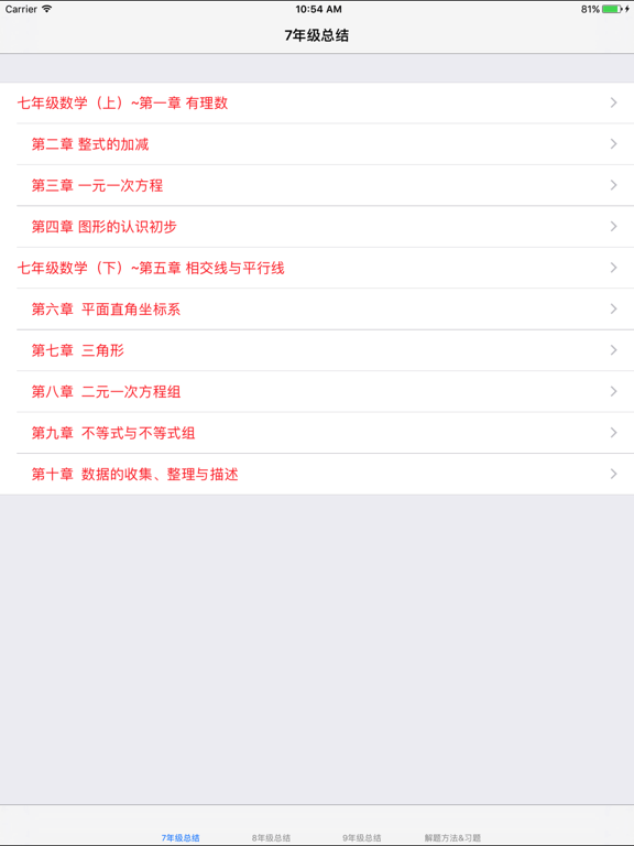 初中数学7~9年级笔记|知识点|习题大全