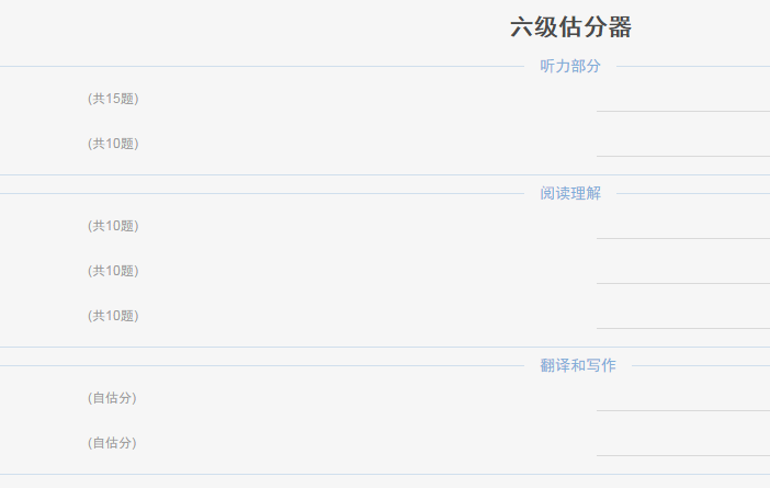 2017英语六级估分计算器下载官方版