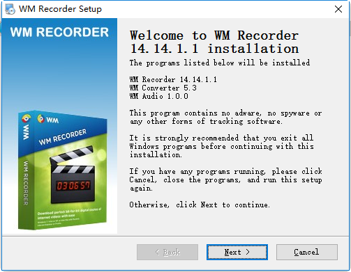 wm recorder(视频录音软件)下载v14.14.1.1 绿色版