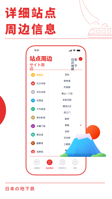 日本地铁通-交通换乘路线图