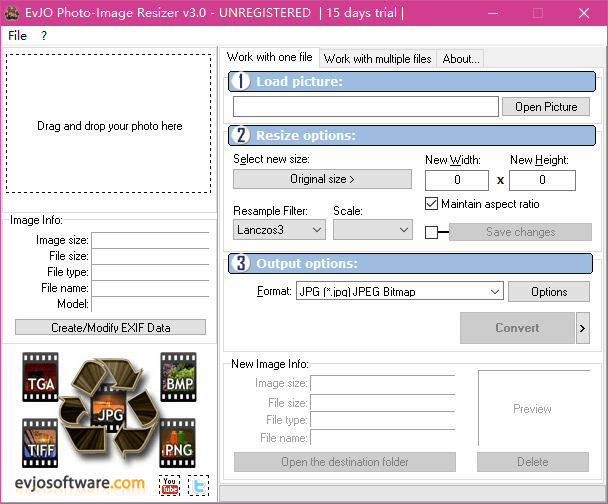 evjo photo image resizer图片处理软件下载v3.0 安装版
