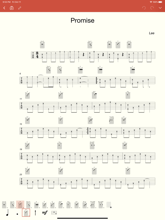 Guitar Notation-吉他谱、尤克里里、六线谱作曲