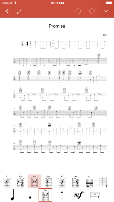 Guitar Notation-吉他谱、尤克里里、六线谱作曲