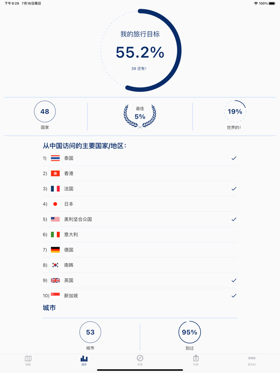 Visited Travel Map: 我的旅行地图