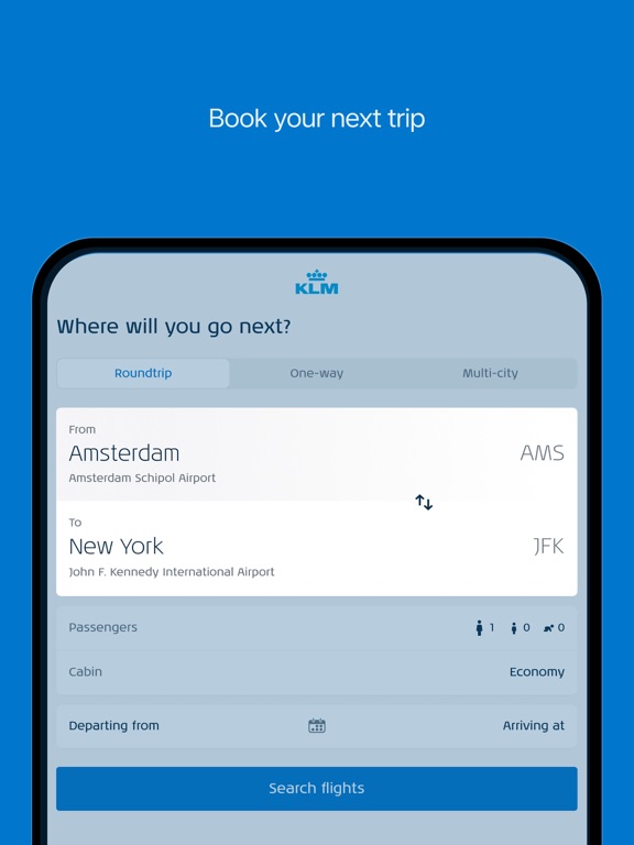 荷航 - 预订航班