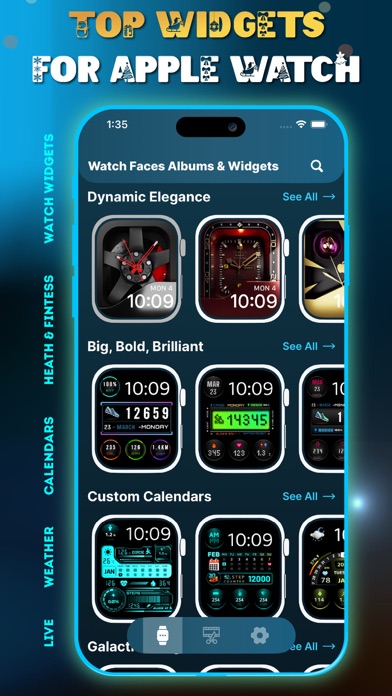 iWatch苹果手表表盘、动态壁纸、日历、倒计时、健身和主题
