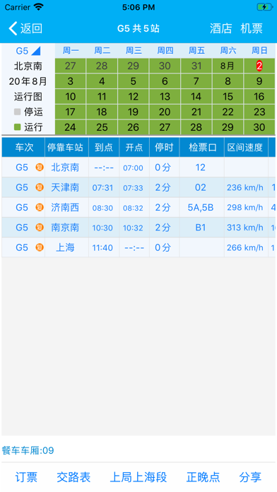 路路通时刻表