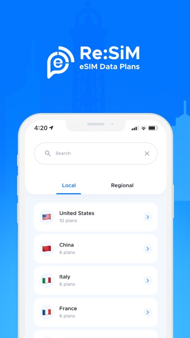 ReSIM旅行eSIM互联网计划